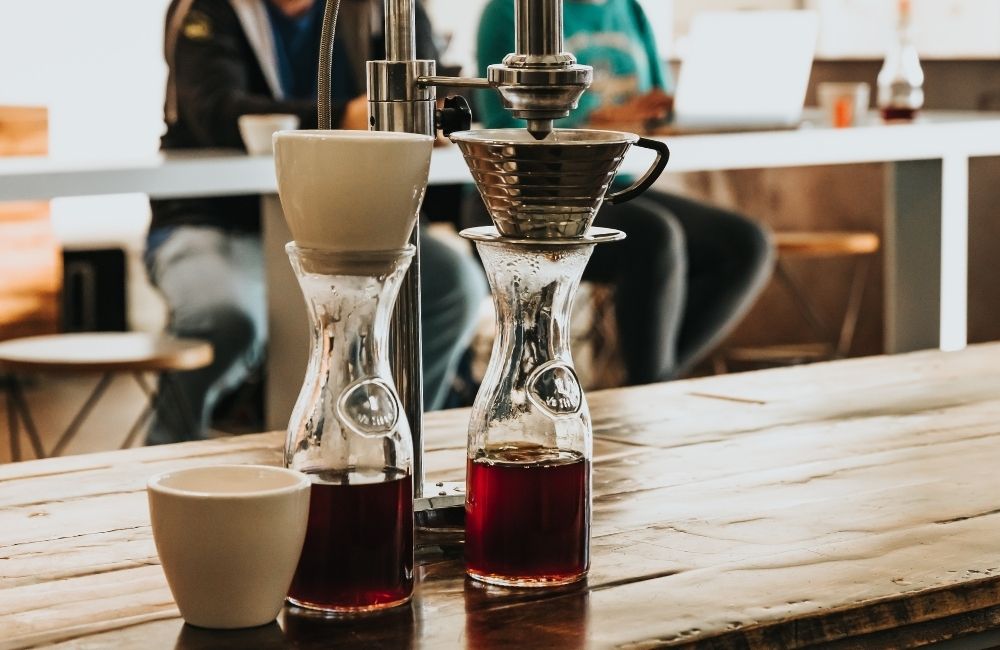 Extracción de café frío por goteo