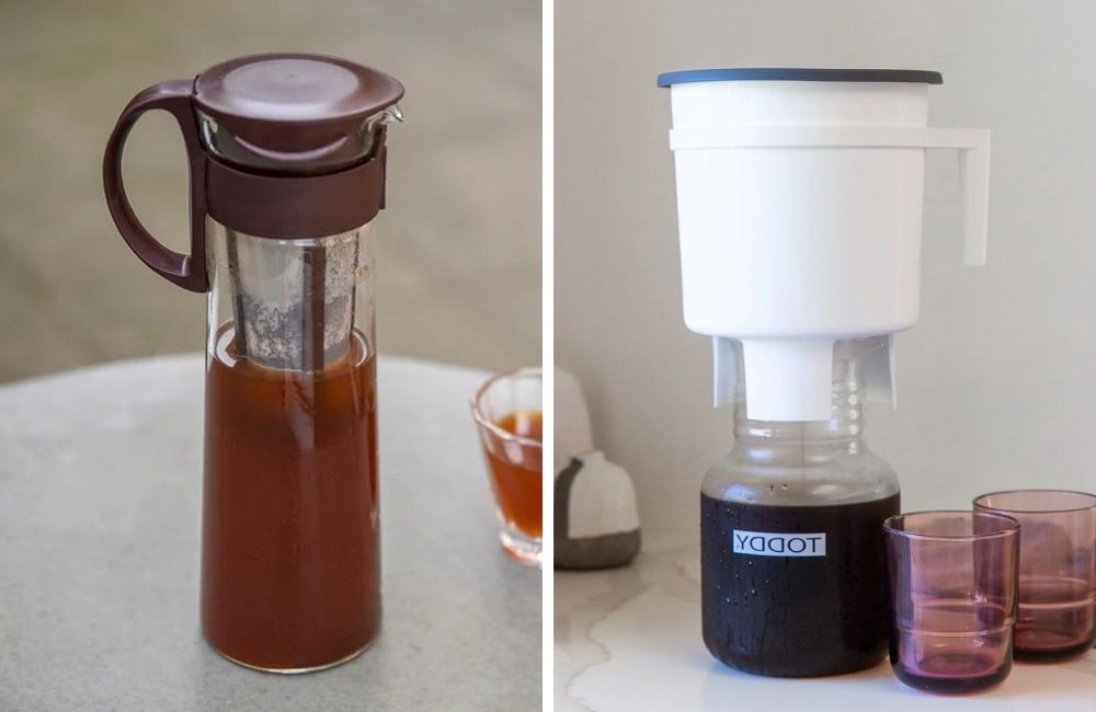 Dos máquinas para hacer café frío en casa