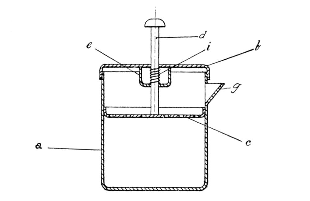 French press coffee maker design by Attilio Calimani and Giulio Moneta Cafeteras de émbolo