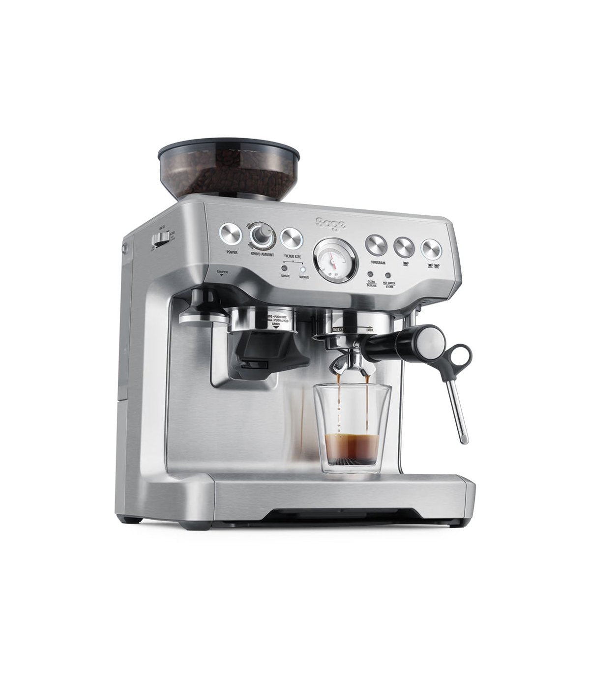 Cafetera para espresso automática sage barista express inox