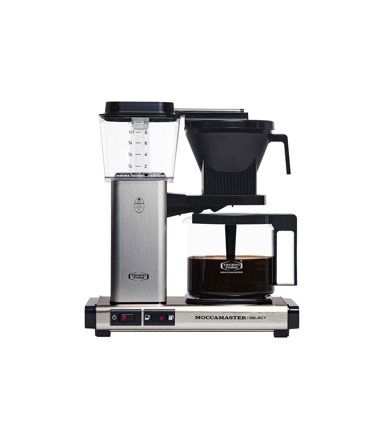 Cafetera de filtro Moccamaster kbg select aluminio pulido