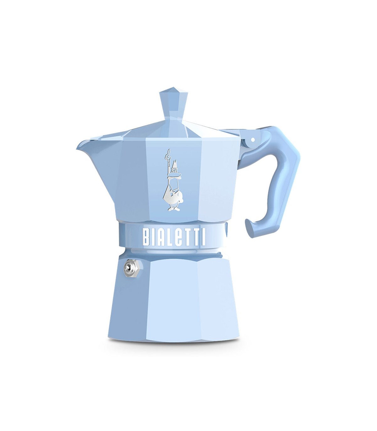 Cafetera italiana bialetti moka exclusive azul