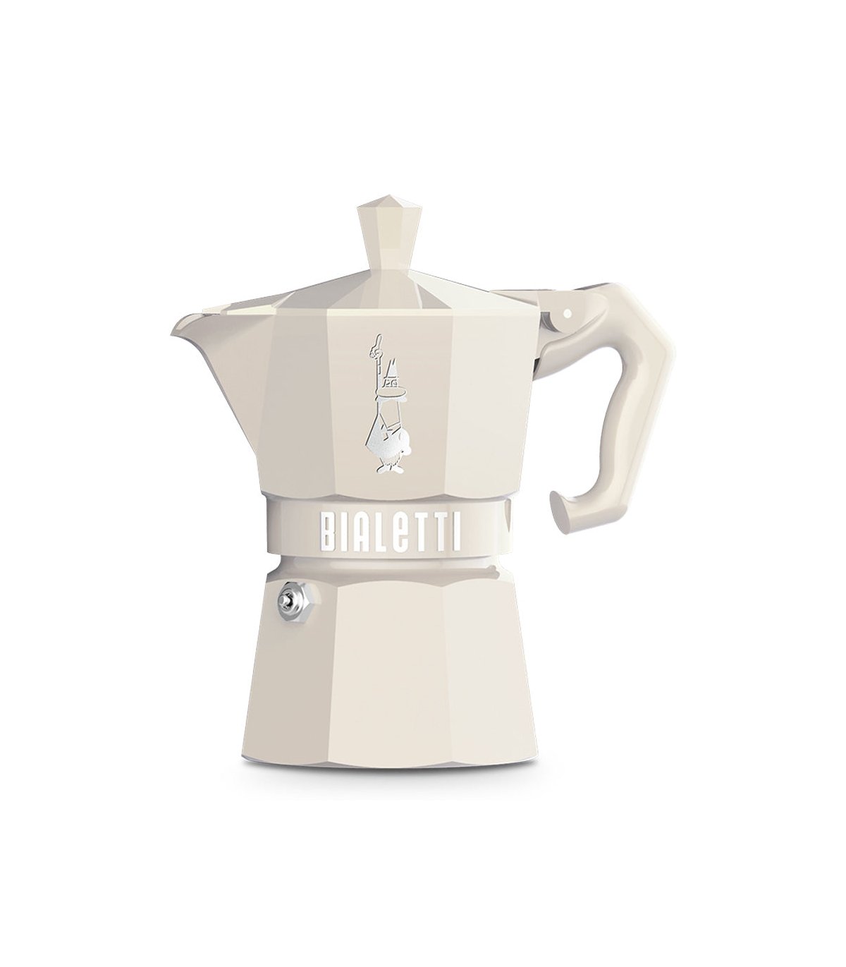 Cafetera moka exclusive color crema de la marca Bialetti