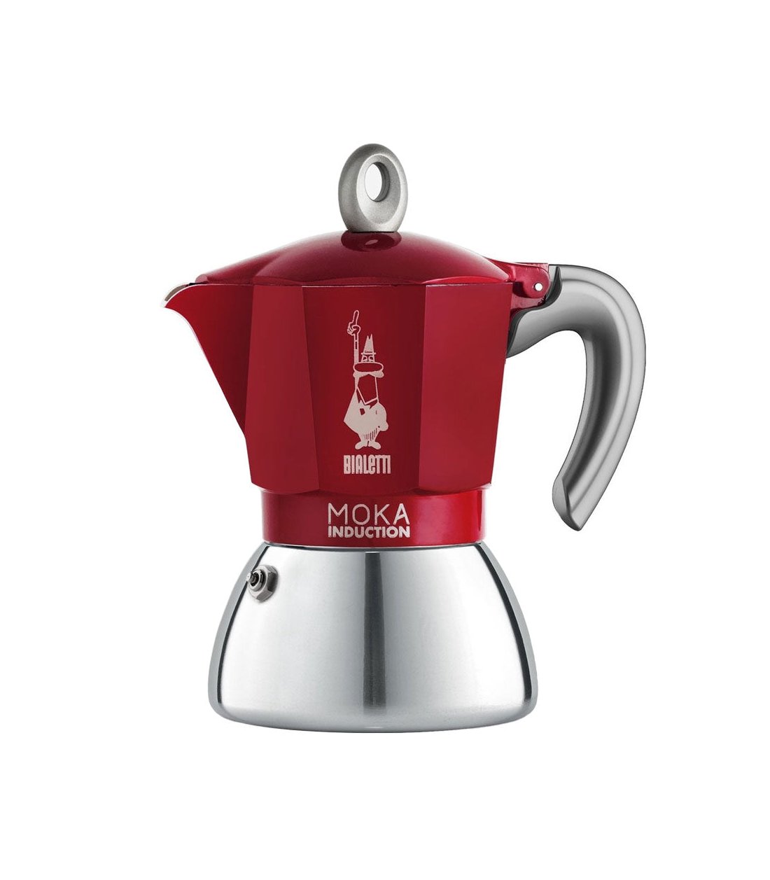 Cafetera para Espresso Moka inducción color roja marca Bialetti para 6 tazas