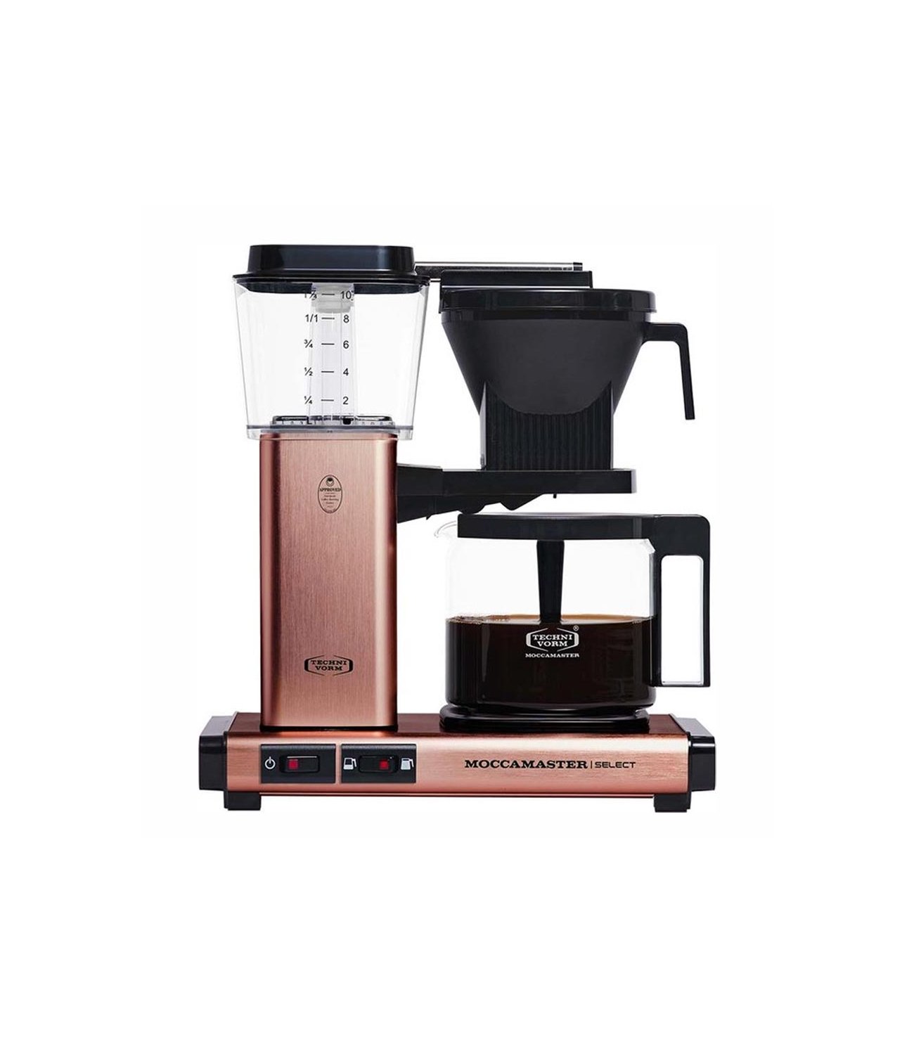 Cafetera por goteo moccamaster select de color cobre
