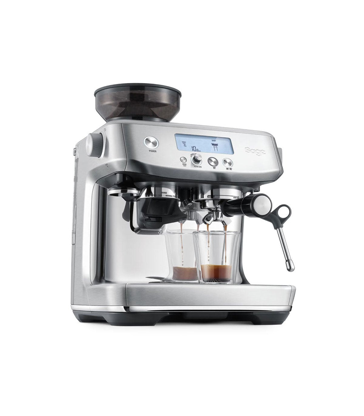 Cafetera automática sage barista pro color plateada