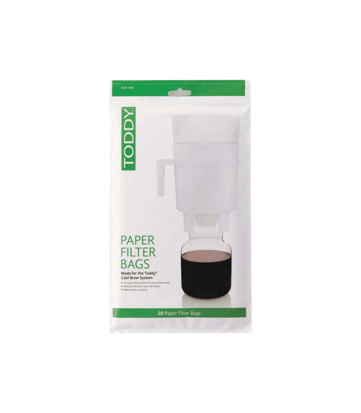 filtros de papel para hacer café cold brew con cafetera Toddy