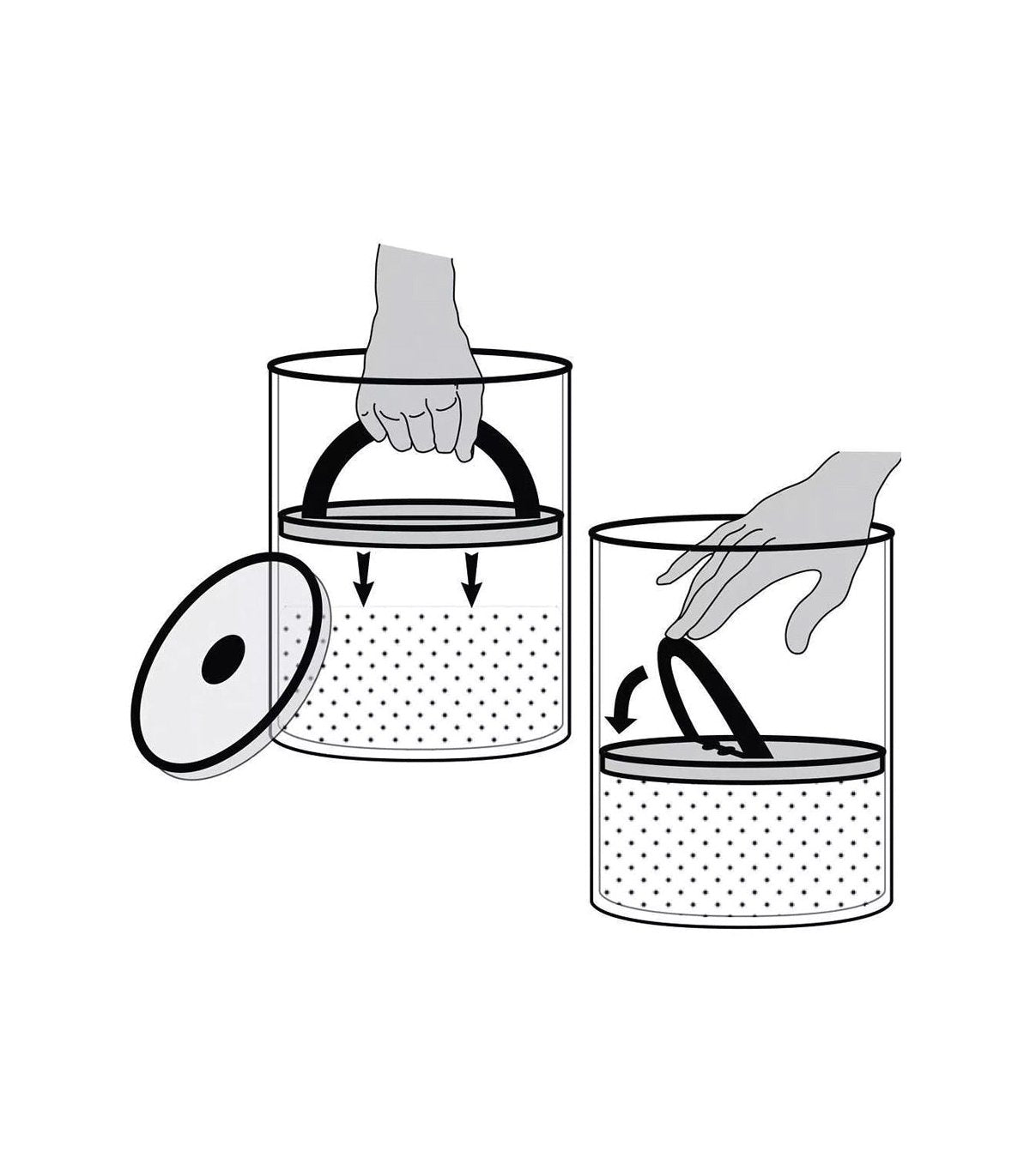 Mecanismo para guardar café al vacío de la marca Airscape