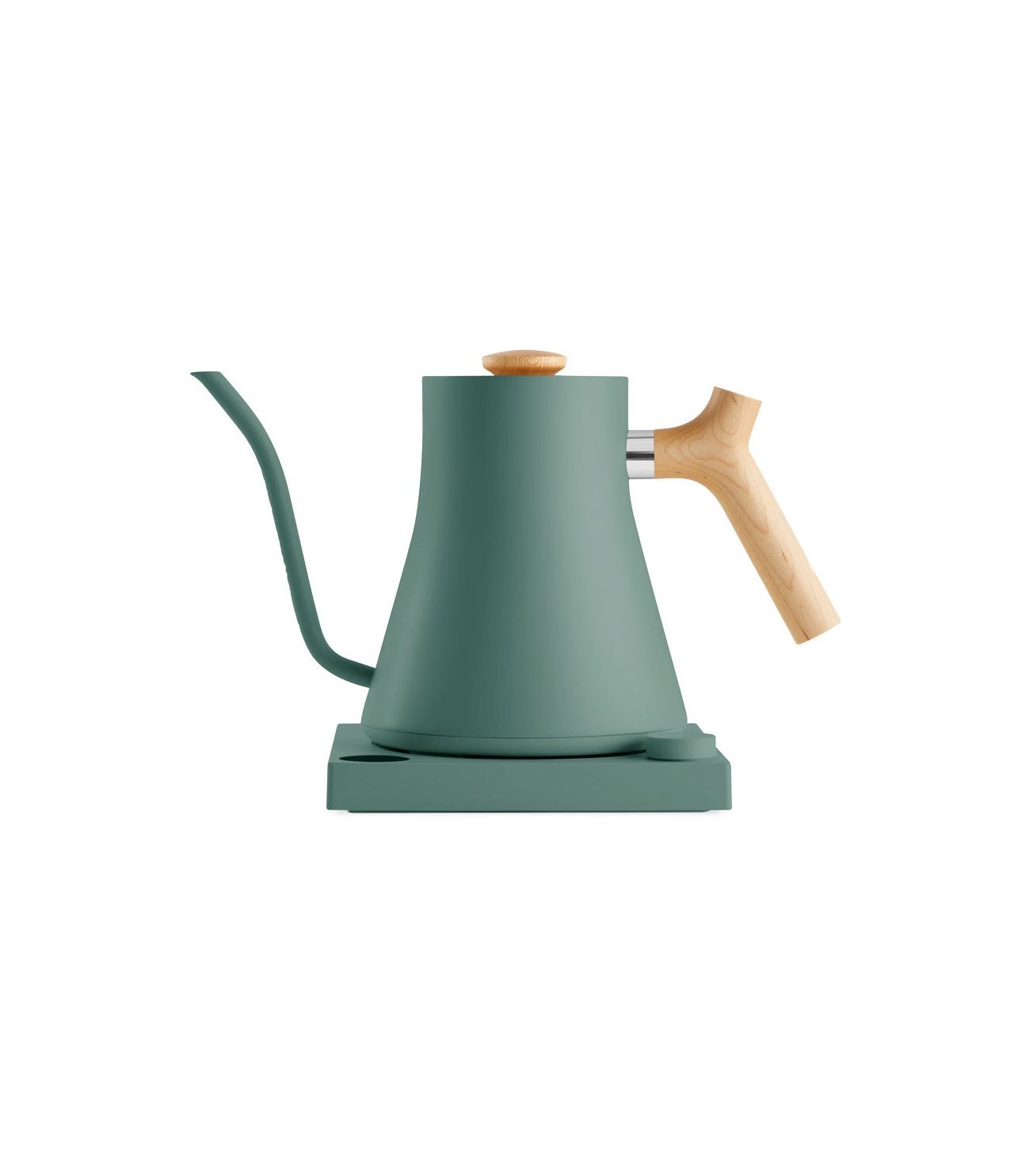 Hervidor eléctrico stagg ekg fellow kettle verde con mango de madera