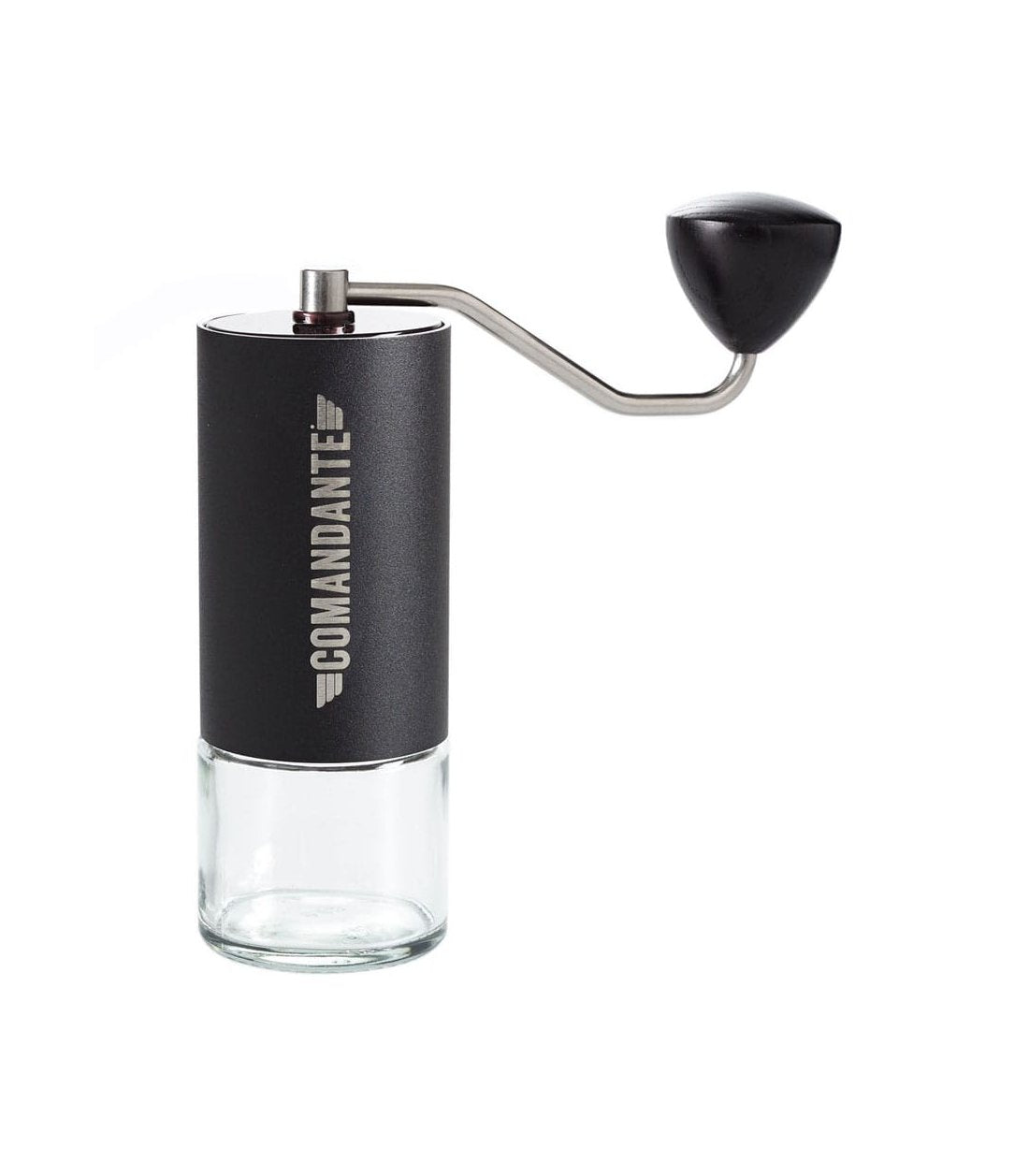 Molinillo de café manual Comandante C40 Mk4 Black con fresas cónicas de acero inoxidable martensítico con un alto contenido en nitrógeno altamente resistentes a las dentaduras.