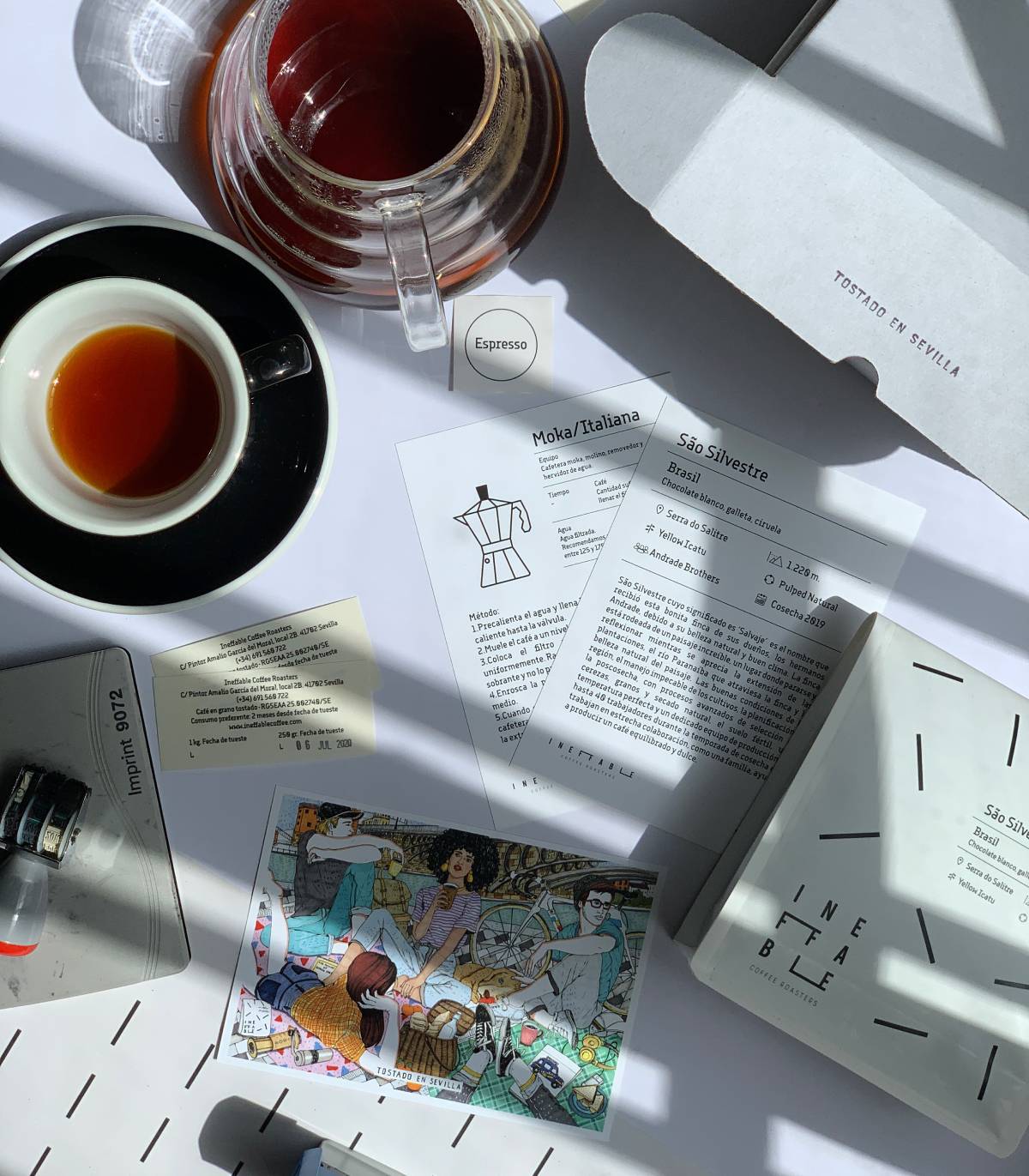 Detalle de café de especialidad de Ineffable coffee roasters