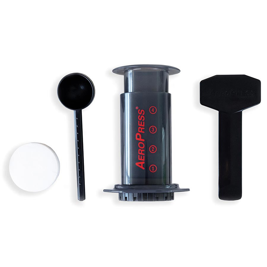 Kit de cafetera Aeropress con filtros de papel, cucharada dosificadora y removedor