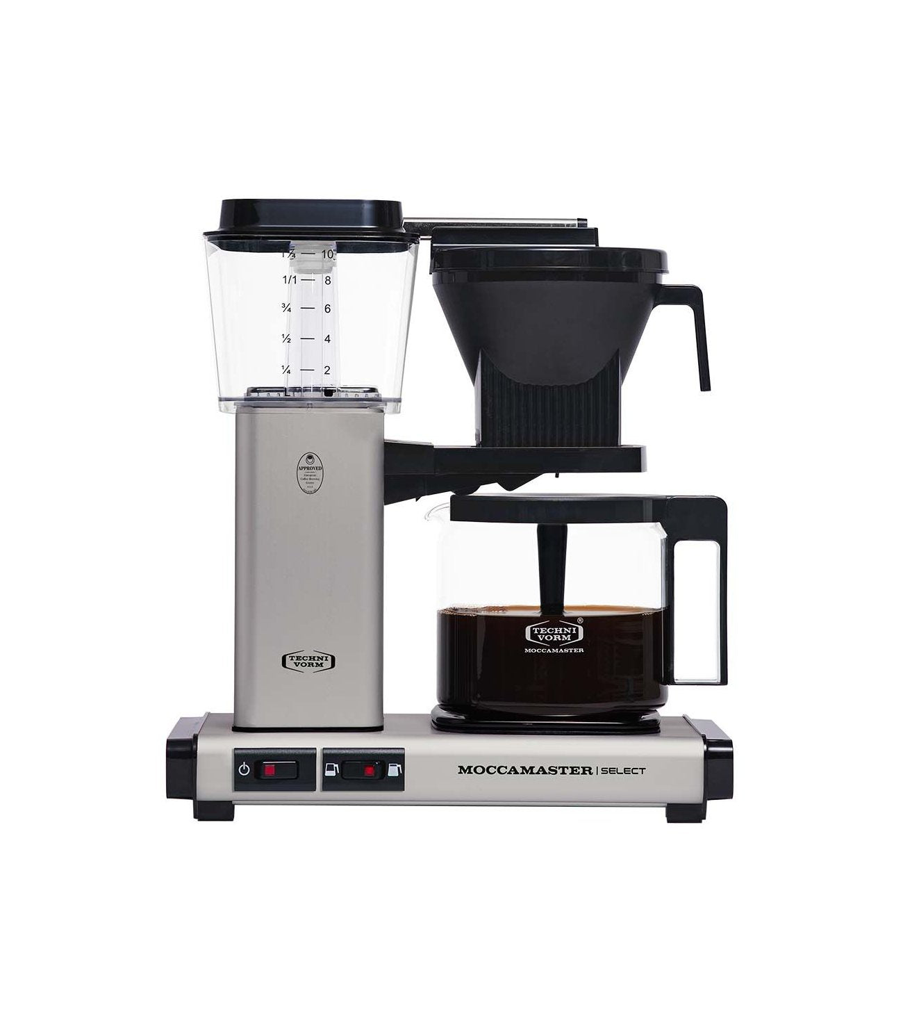 Cafetera Moccamaster Select matt silver para hacer café de filtro por goteo