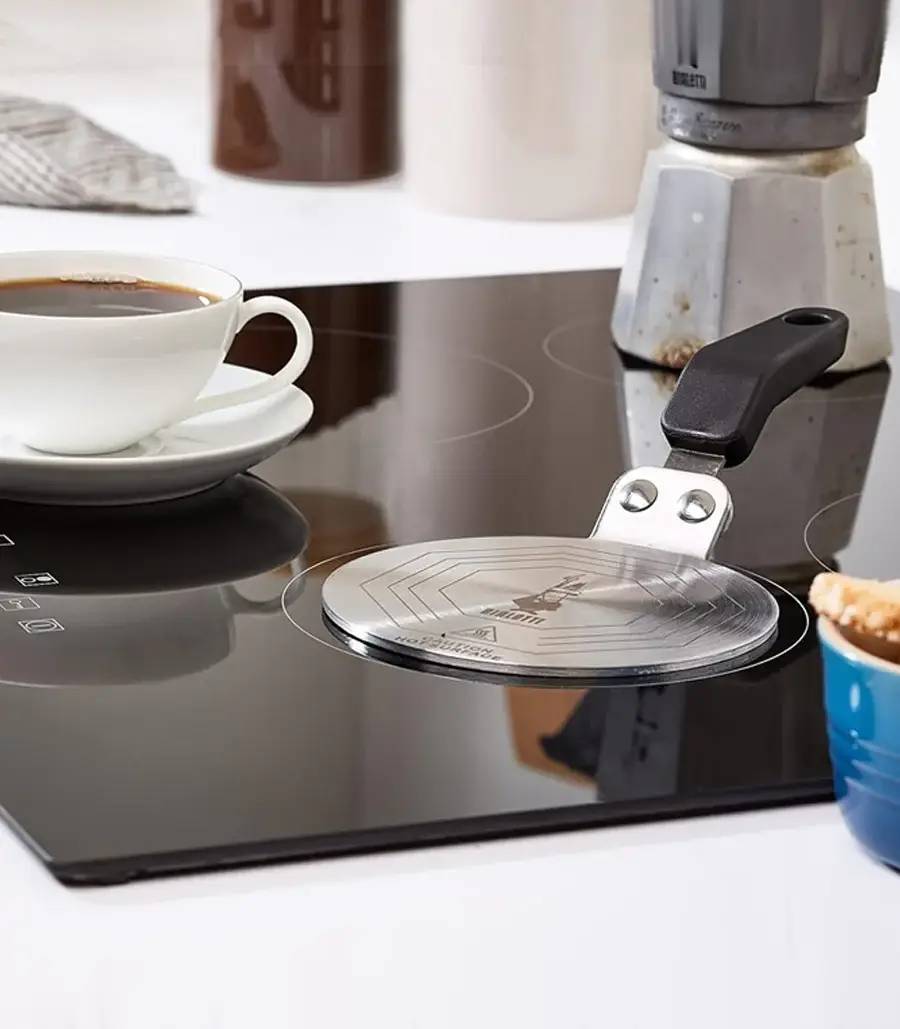Plato adaptador para vitrocerámica de inducción de la marca Bialetti para cafeteras italianas
